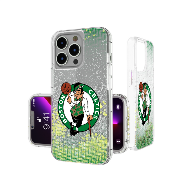 Boston Celtics Linen iPhone Glitter Phone Case