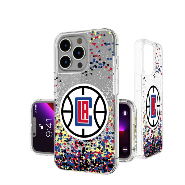 Los Angeles Clippers Confetti iPhone Glitter Case