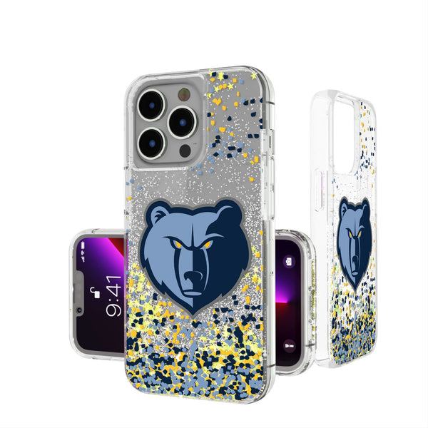 Memphis Grizzlies Confetti iPhone Glitter Case