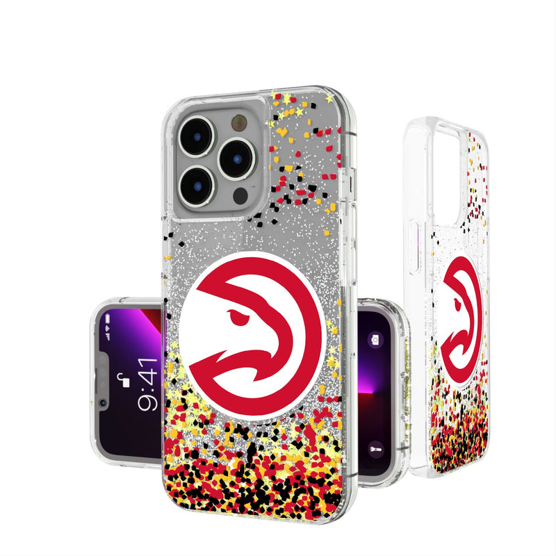 Atlanta Hawks Confetti iPhone Glitter Case