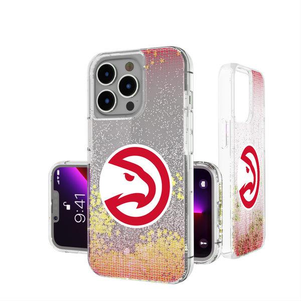 Atlanta Hawks Linen iPhone Glitter Phone Case