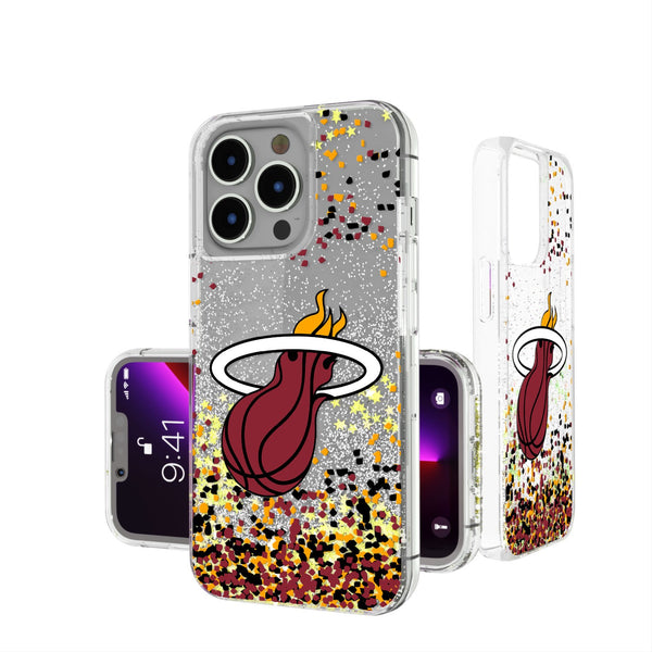 Miami Heat Confetti iPhone Glitter Case