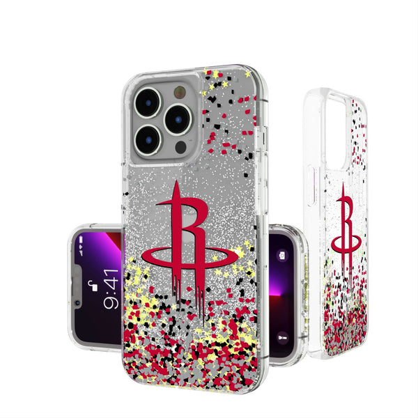 Houston Rockets Confetti iPhone Glitter Case
