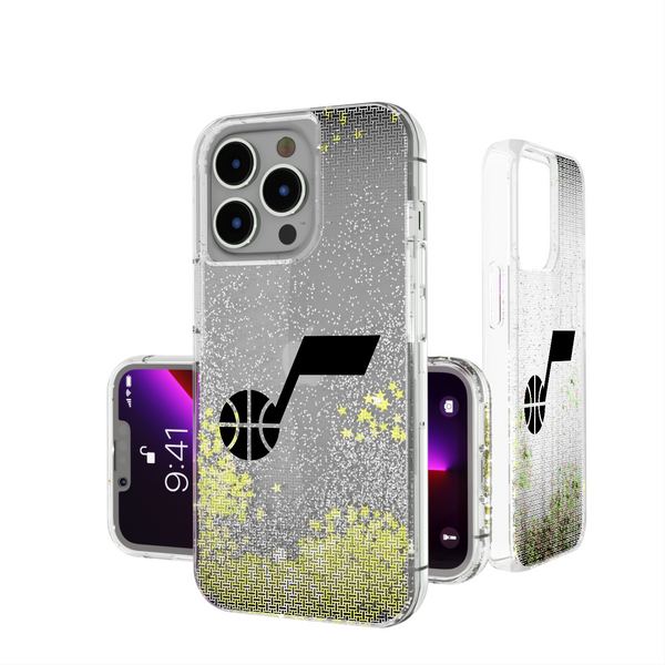 Utah Jazz Linen iPhone Glitter Phone Case