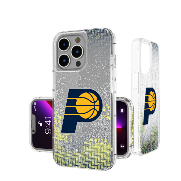 Indiana Pacers Linen iPhone Glitter Phone Case