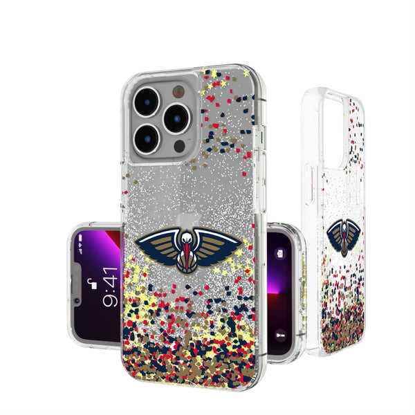New Orleans Pelicans Confetti iPhone Glitter Case