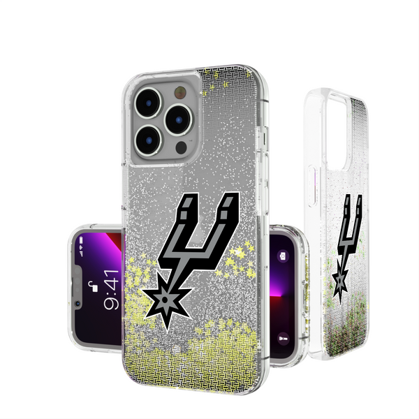 San Antonio Spurs Linen iPhone Glitter Phone Case