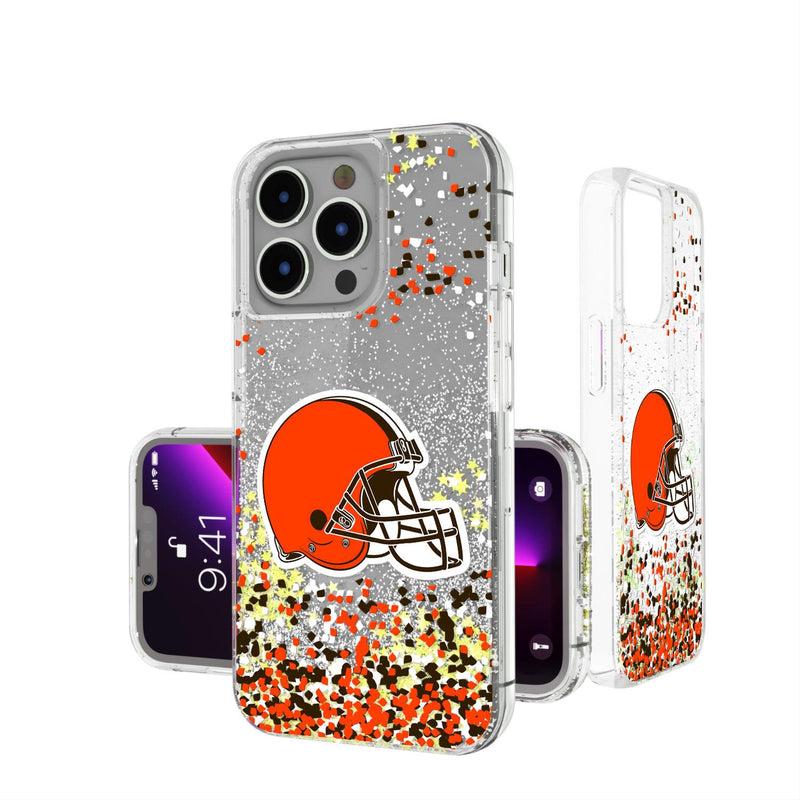 Cleveland Browns Confetti iPhone Glitter Case