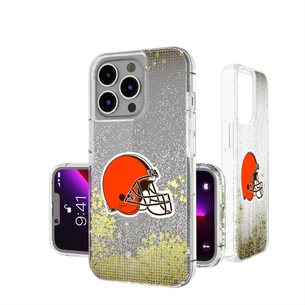 Cleveland Browns Linen iPhone Glitter Phone Case