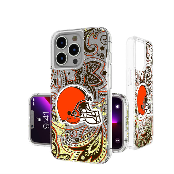 Cleveland Browns Paisley iPhone Glitter Case