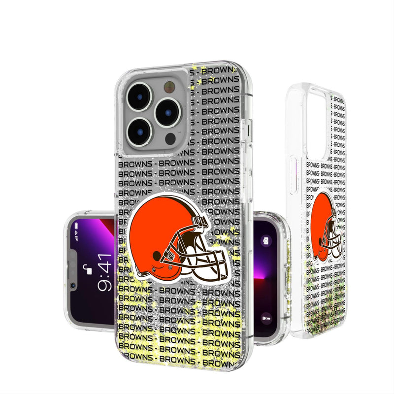 Cleveland Browns Blackletter iPhone Glitter Case