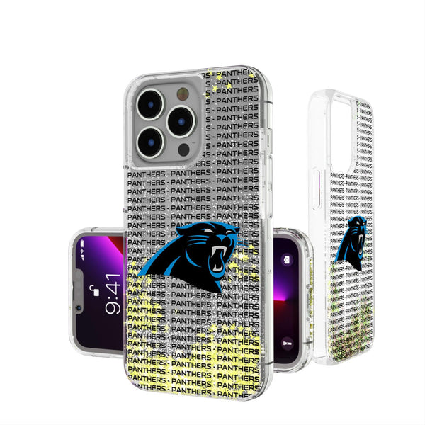 Carolina Panthers Blackletter iPhone Glitter Case