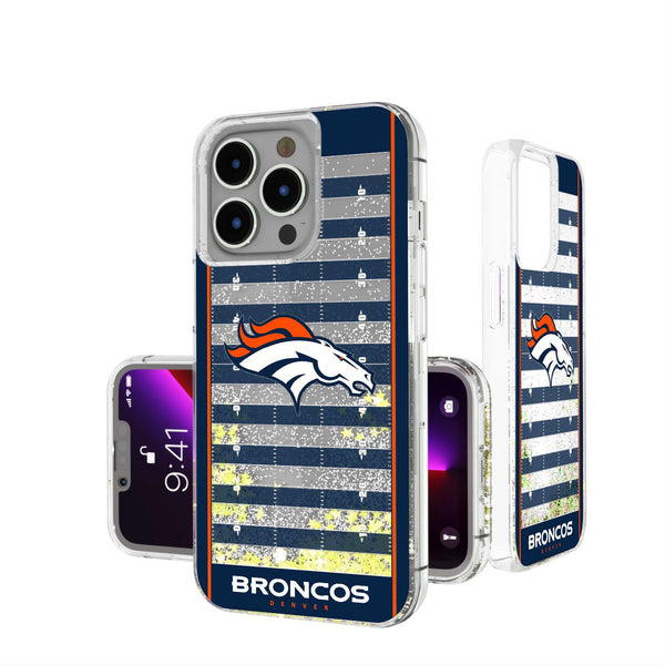 Denver Broncos Football Field iPhone Glitter Case