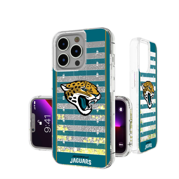 Jacksonville Jaguars Football Field iPhone Glitter Case