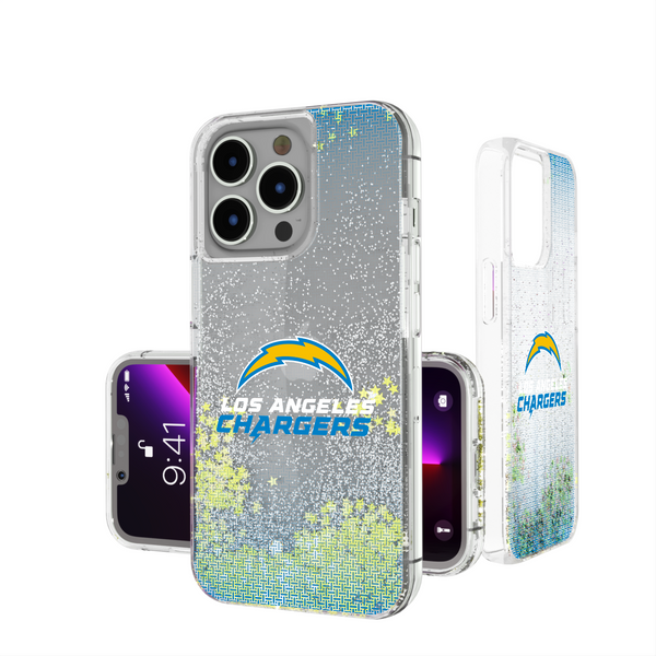 Los Angeles Chargers Linen iPhone Glitter Phone Case