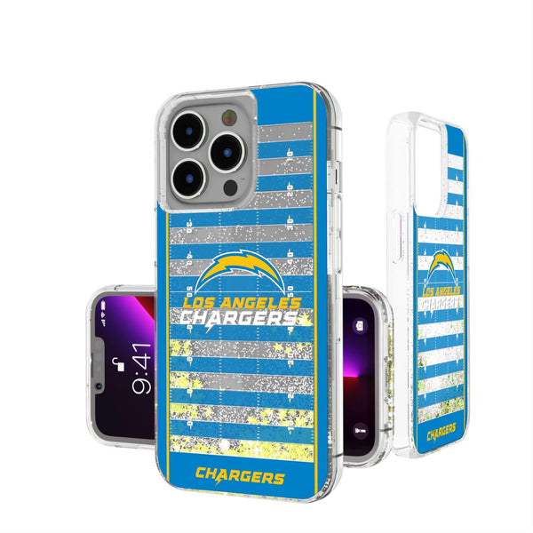 Los Angeles Chargers Football Field iPhone Glitter Case