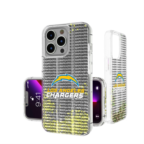 Los Angeles Chargers Blackletter iPhone Glitter Case