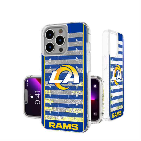 Los Angeles Rams Football Field iPhone Glitter Case