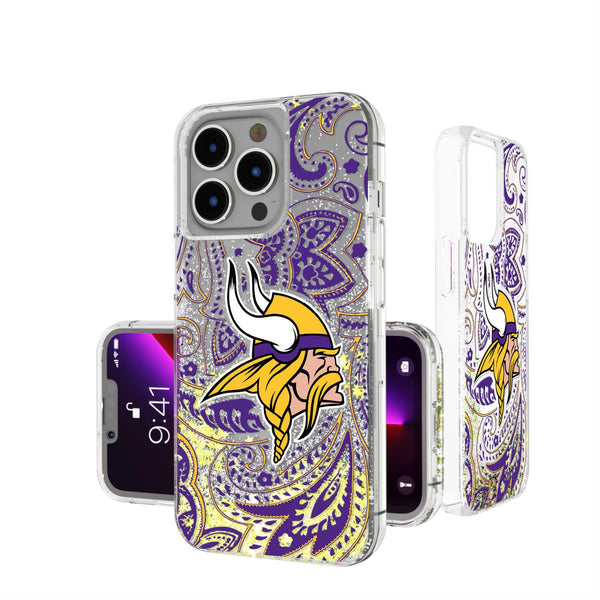 Minnesota Vikings Paisley iPhone Glitter Case