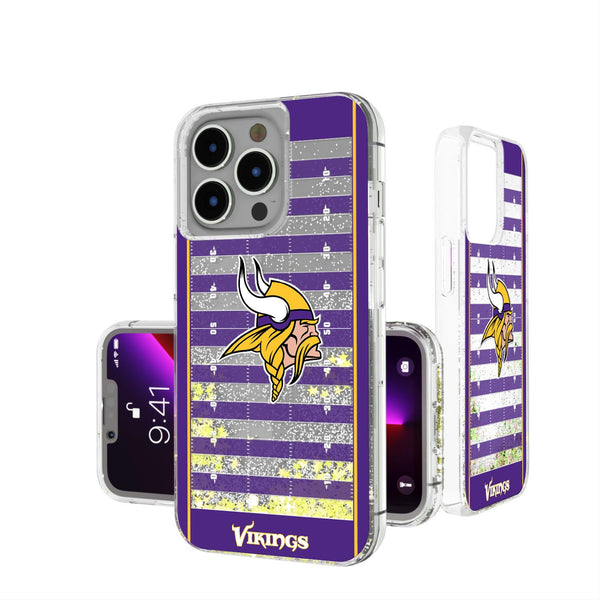 Minnesota Vikings Football Field iPhone Glitter Case