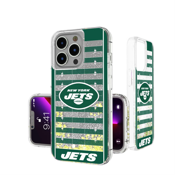 New York Jets Football Field iPhone Glitter Case