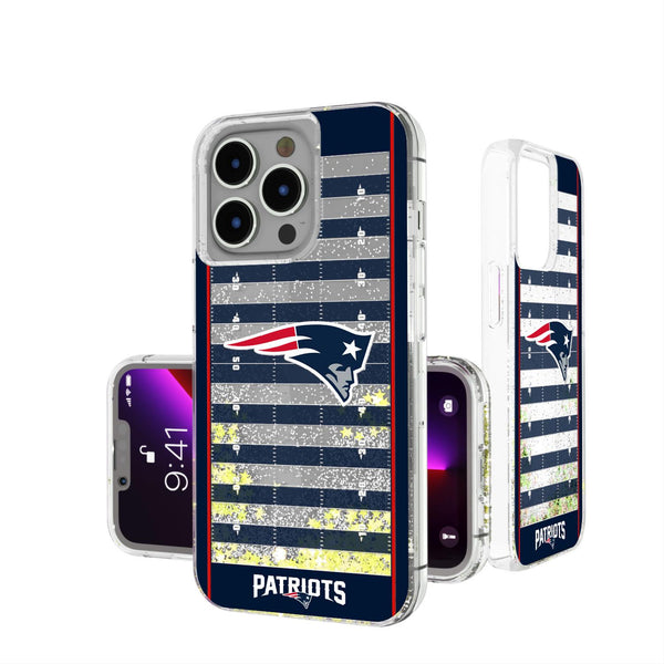 New England Patriots Football Field iPhone Glitter Case