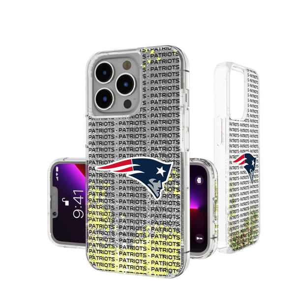 New England Patriots Blackletter iPhone Glitter Case