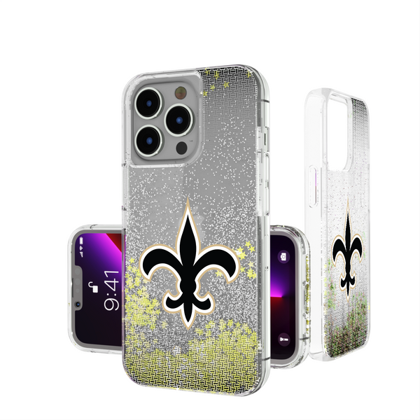 New Orleans Saints Linen iPhone Glitter Phone Case