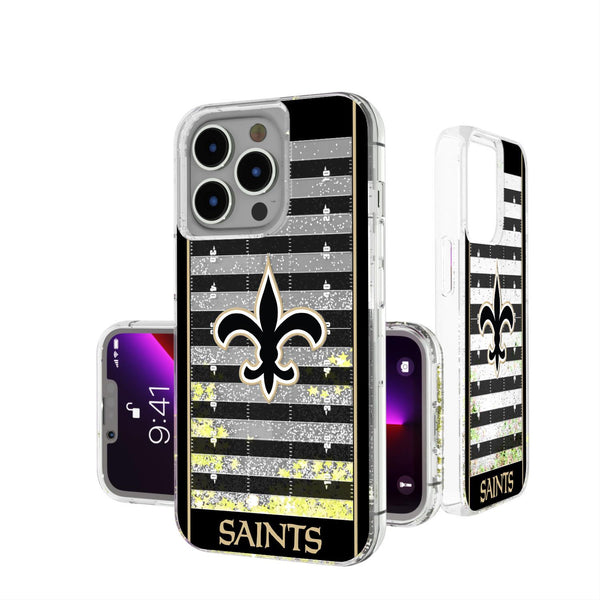 New Orleans Saints Football Field iPhone Glitter Case