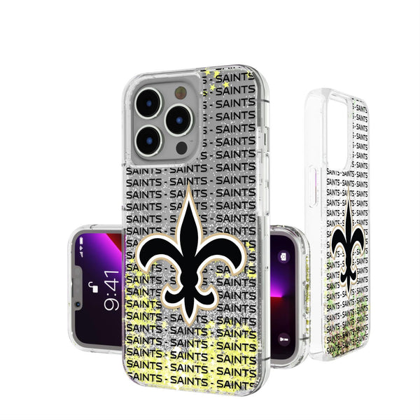 New Orleans Saints Blackletter iPhone Glitter Case