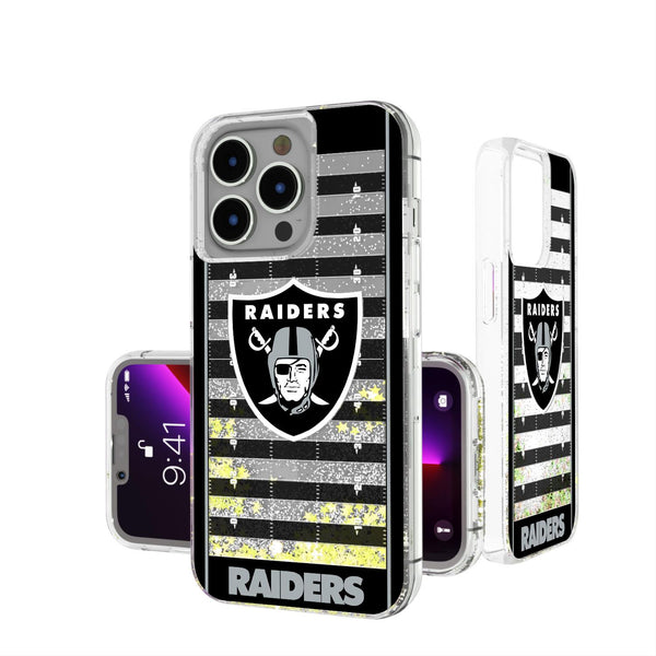 Las Vegas Raiders Football Field iPhone Glitter Case