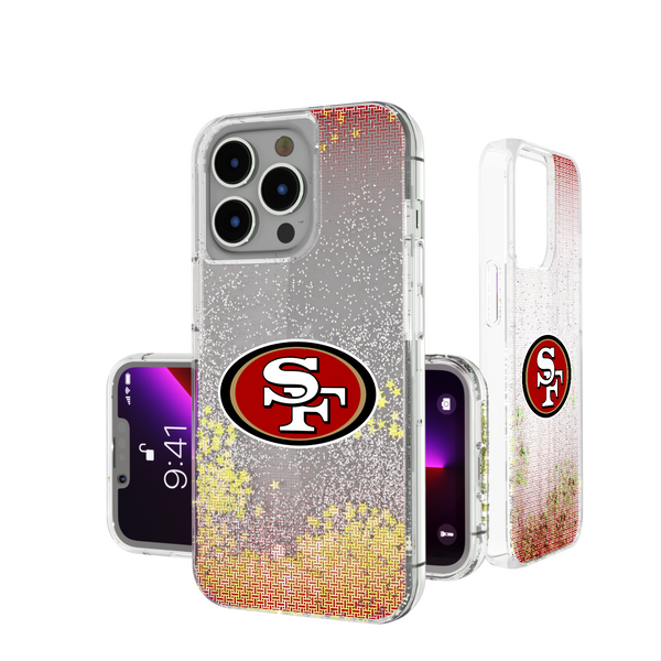 San Francisco 49ers Linen iPhone Glitter Phone Case
