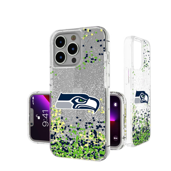 Seattle Seahawks Confetti iPhone Glitter Case