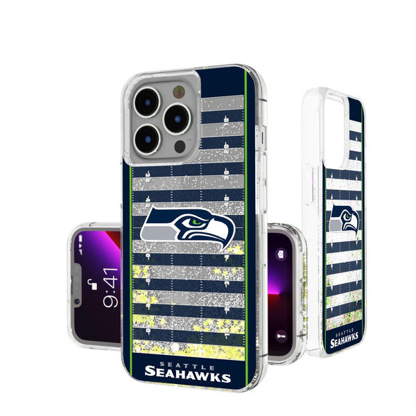 Seattle Seahawks Football Field iPhone Glitter Case