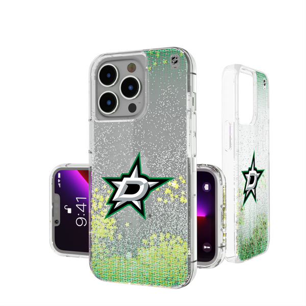 Dallas Stars Linen iPhone Glitter Phone Case