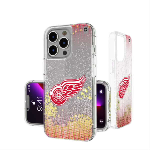 Detroit Red Wings Linen iPhone Glitter Phone Case