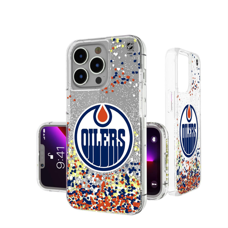 Edmonton Oilers Confetti iPhone Glitter Case