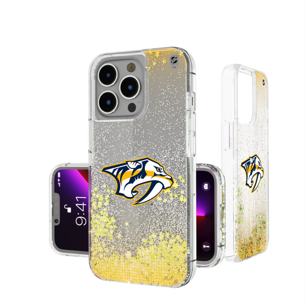 Nashville Predators Linen iPhone Glitter Phone Case