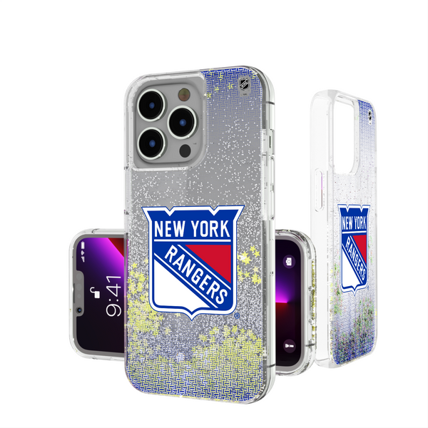 New York Rangers Linen iPhone Glitter Phone Case