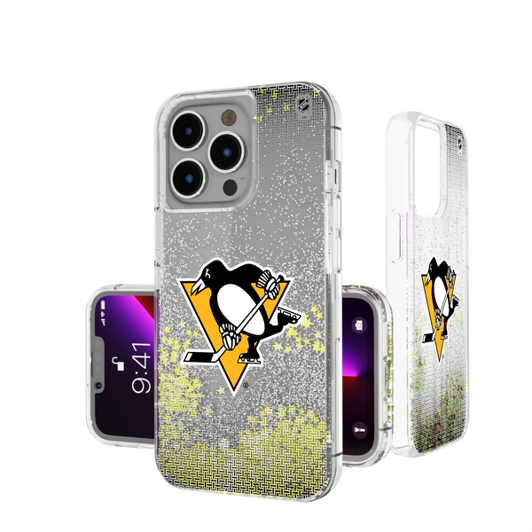 Pittsburgh Penguins Linen iPhone Glitter Phone Case