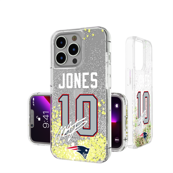 Mac Jones New England Patriots 10 Ready iPhone Glitter Phone Case