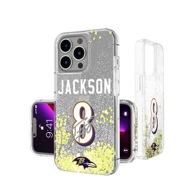 Lamar Jackson Baltimore Ravens 8 Ready iPhone Glitter Phone Case