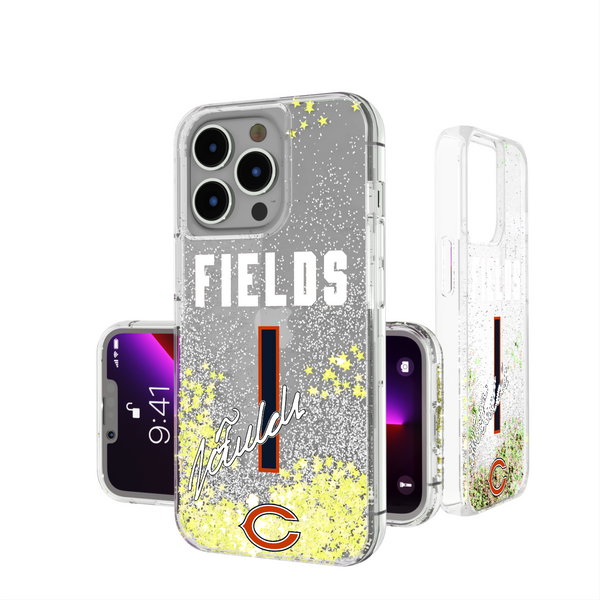 Justin Fields Chicago Bears 1 Ready iPhone Glitter Phone Case