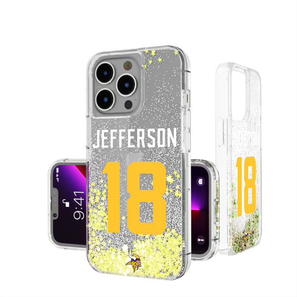 Justin Jefferson Minnesota Vikings 18 Ready iPhone Glitter Phone Case