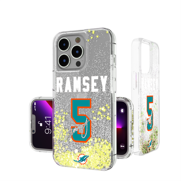 Jalen Ramsey Miami Dolphins 5 Ready iPhone Glitter Phone Case