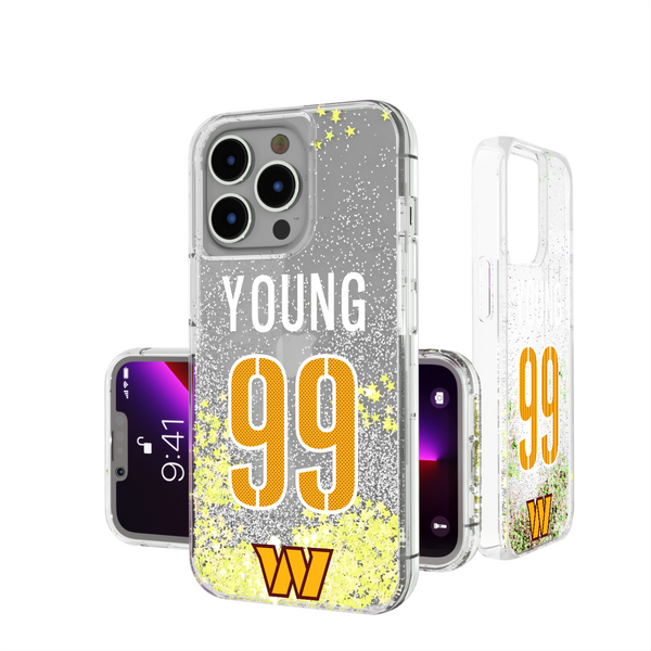Chase Young Washington Commanders 99 Ready iPhone Glitter Phone Case