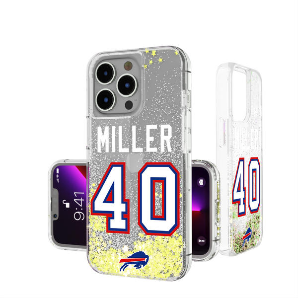 Von Miller Buffalo Bills 40 Ready iPhone Glitter Phone Case
