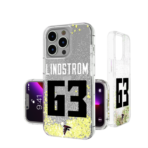Chris Lindstrom Atlanta Falcons 63 Ready iPhone Glitter Phone Case