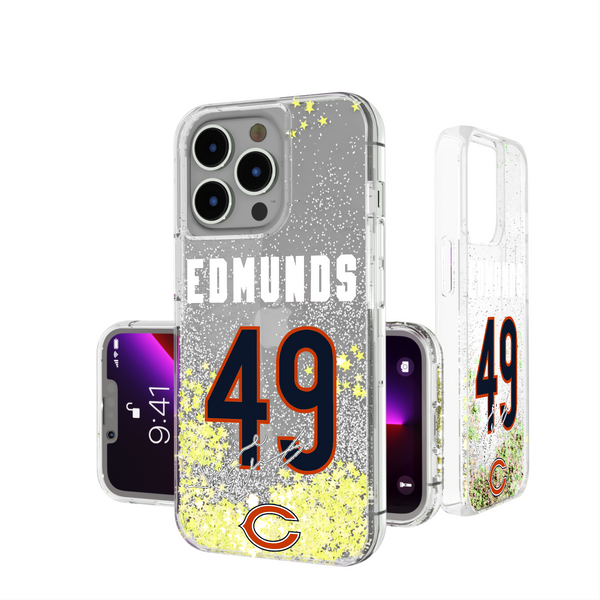 Tremaine Edmunds Chicago Bears 49 Ready iPhone Glitter Phone Case