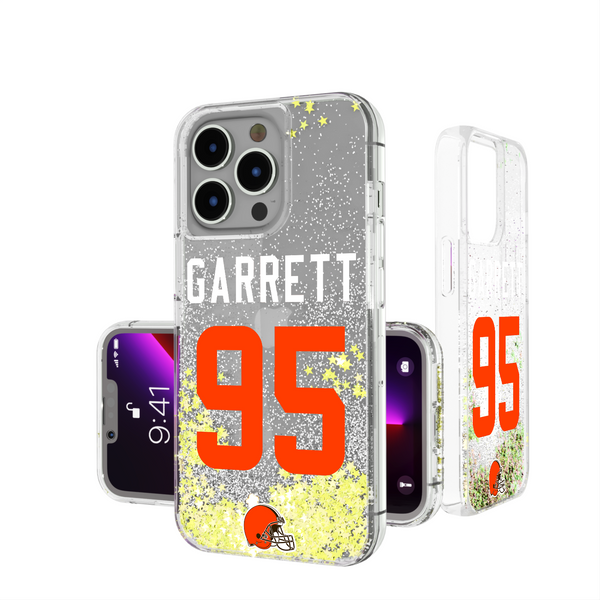 Myles Garrett Cleveland Browns 95 Ready iPhone Glitter Phone Case